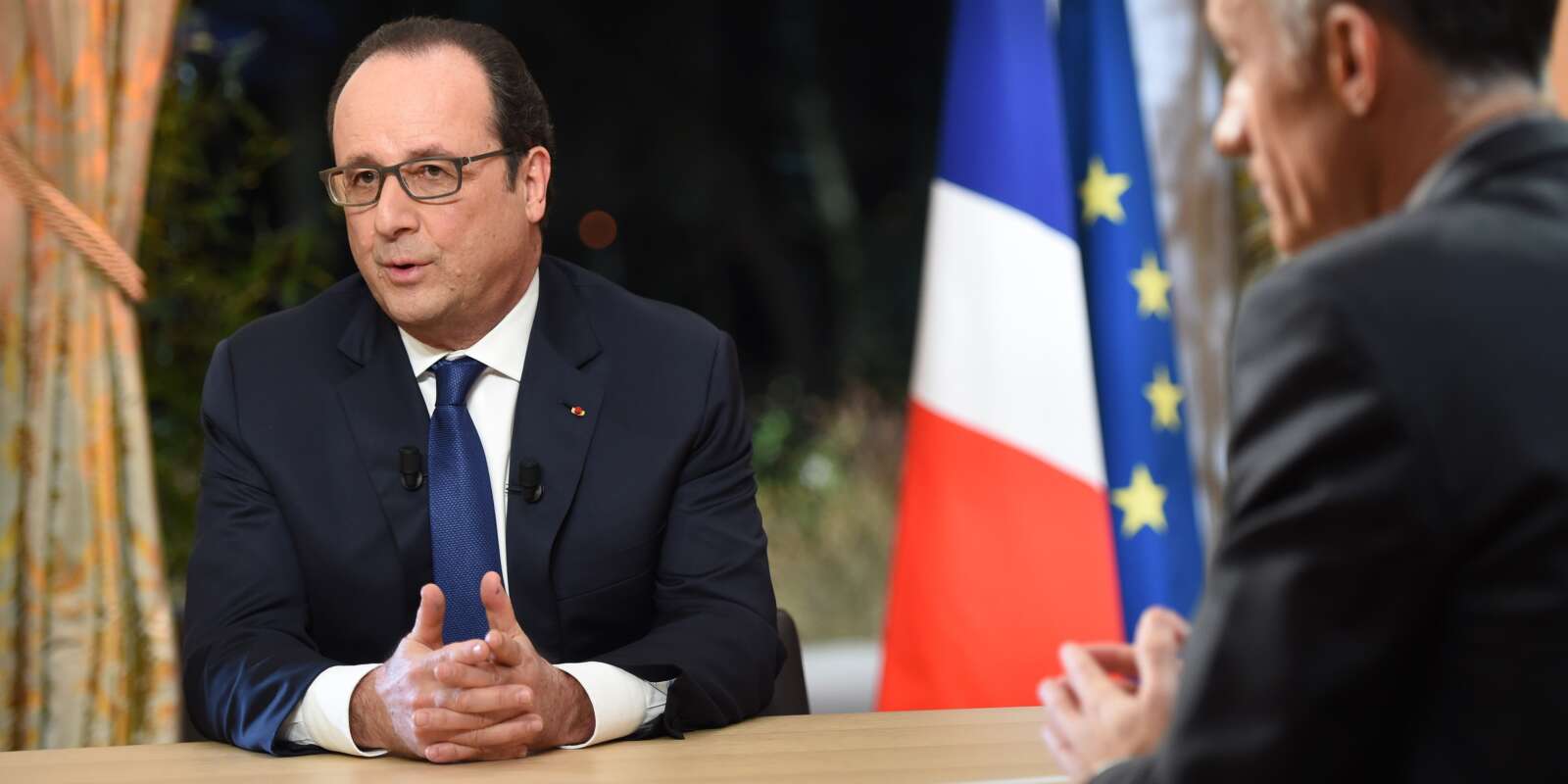 François Hollande lors de son interview sur TF1 et France 2, jeudi 11 février.