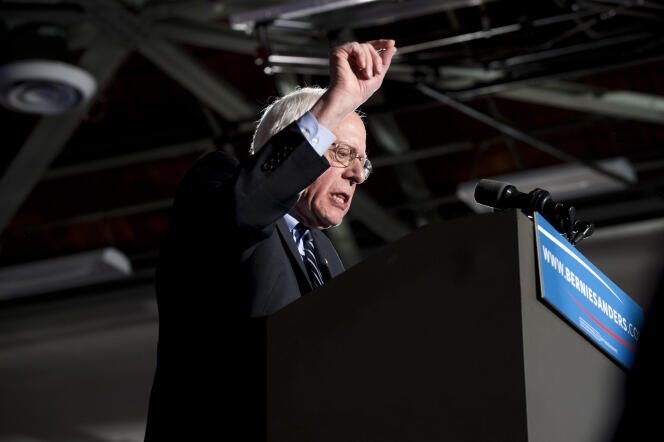 Bernie Sanders à Concord dans le New Hampshire le 9 février 2016.