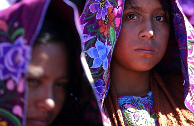 Jeunes filles du Chiapas (Mexique).