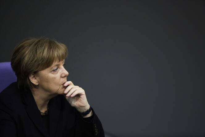 La chancelière allemande, Angela Merkel, à Berlin, en février.