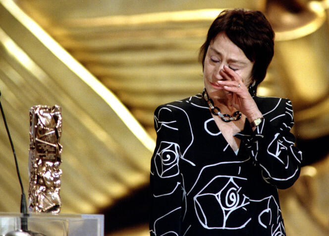 Annie Girardot lors de la cérémonie des Césars en 1996.