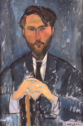 « Léopold Zborowski, dernier marchand de Modigliani, organise la seule exposition personnelle du vivant de l’artiste en décembre 1917, dans la galerie de Berthe Weill. »