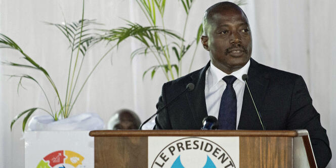 Joseph Kabila, à Kinshasa en 2016.