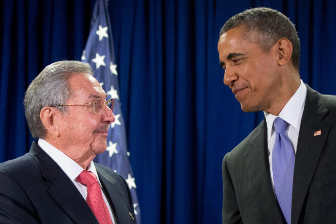 Raul Castro et Barack Obama, le 29 septembre 2015 aux Etats-Unis.