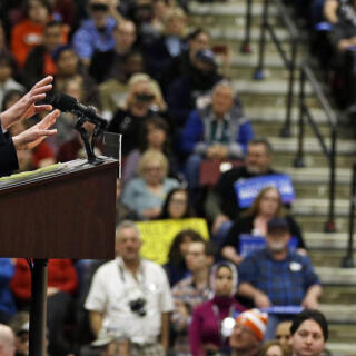 Democratic presidential candidate, Sen. Bernie Sanders, I-Vt., speaks at a campaign rally at the SeaGate Convention Centre, Friday, March 11, 2016, in Toledo, Ohio. (AP Photo/Tony Dejak)