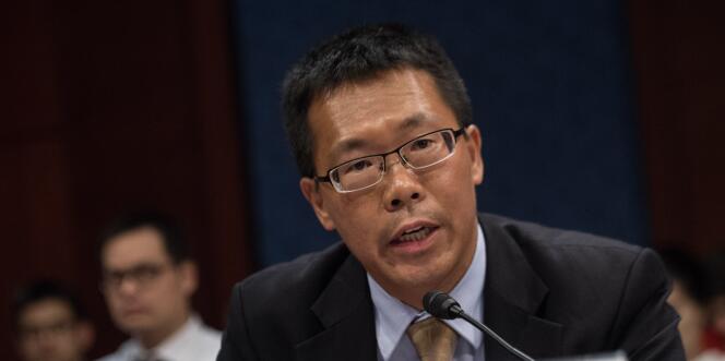 L'avocat Teng Biao au Congrès américain (Washington), le 18 Septembre, 2015, peu avant la visite du président chinois Xi Jinping aux États-Unis.