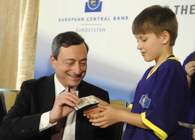 Le président de la BCE, Mario Draghi, à Bratsilava (Slovaquie), en 2013. Ce dernier a qualifié 