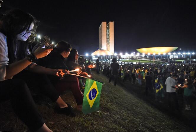 Manifestation à Brasília, le 17 mars.