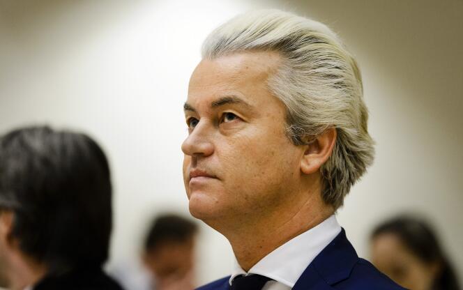 Geert Wilders, du Parti pour la liberté (PVV), formation d’extrême droite, ici le 18 mars 2016, appelle à voter 