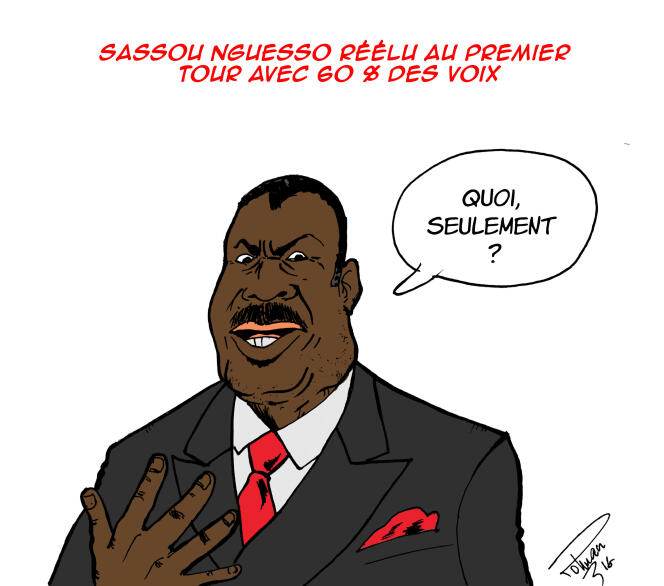 La victoire du chef de l'Etat congolais vue par Polman, le dessinateur du 