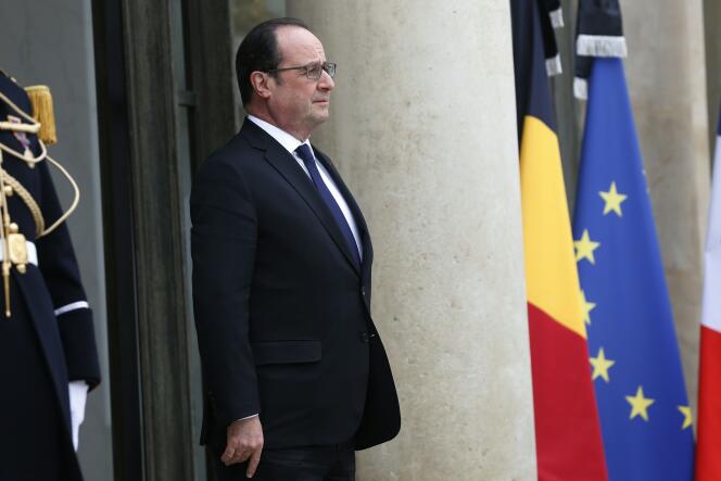 François Hollande au palais de l'Elysée, le 24 mars 2016.