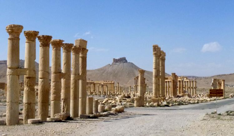 L'une des colonnades de la cité antique.