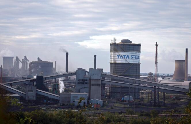 Une sidérurgie Tata Steel à Scunthorpe, au nord-est de l'Angleterre.