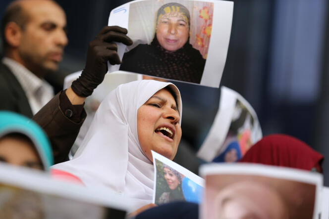 Lors d'une manifestation pour la libération de plusieurs femmes emprisonnées abusivement par le régime égyptien, le 8 mars au Caire.