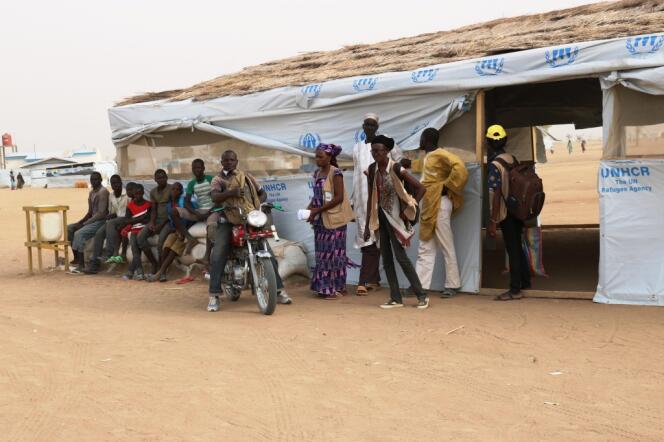 Une tente du Haut commissariat des Nations unies pour les réfugiés, dans le camp de Minawao (nord du Cameroun), février 2016.