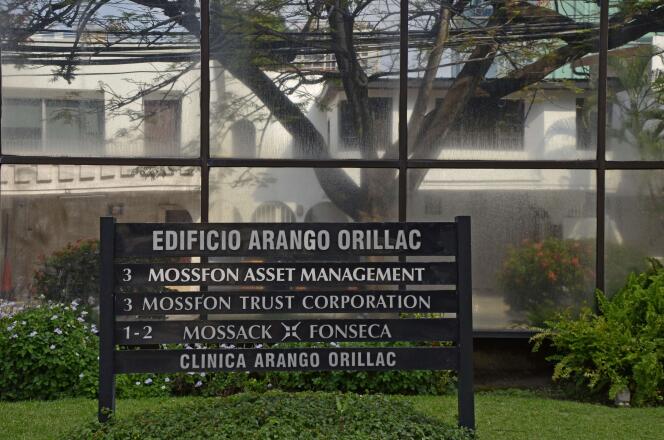 Vue du panneau indiquant l’emplacement des locaux de Mossack Fonseca, la société spécialisée dans la création de sociétés offshore à l’origine des « Panama papers », le 3 avril.