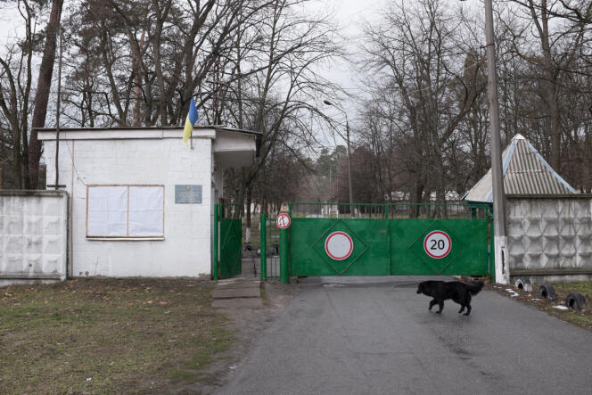 Au nord-ouest de Kiev, dans le quartier de Pushcha-Vodytsia, le dispensaire ukrainien de protection radiologique de la population, niché au milieu de la forêt, le 22 mars.