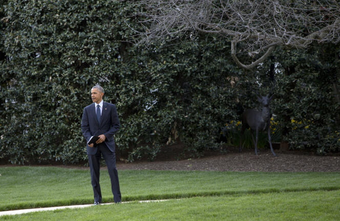 Barack Obama, le président américain, à la Maison Blanche le 13 avril.