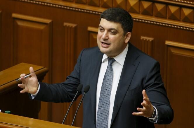 Volodymyr Hroïsman au parlement de Kiev, en Ukraine, le 14 avril 2016.