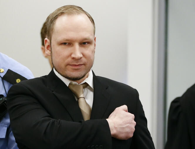 Anders Behring Breivik lors de son procès en avril 2016.