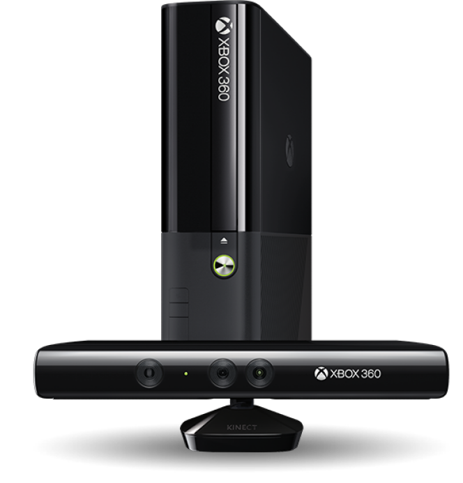 La Xbox 360 et le détecteur de mouvements Kinect.