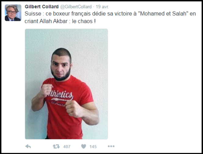 Gilbert Collard a répandu un hoax sur un combattant de MMA français.
