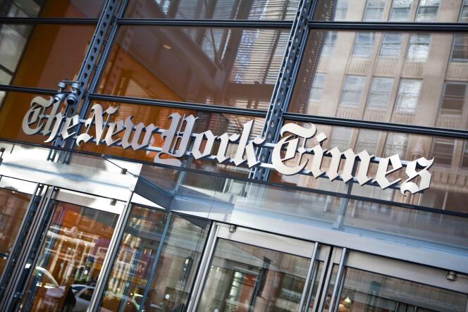 Le siège du « New York Times », à New York, le 26 avril.