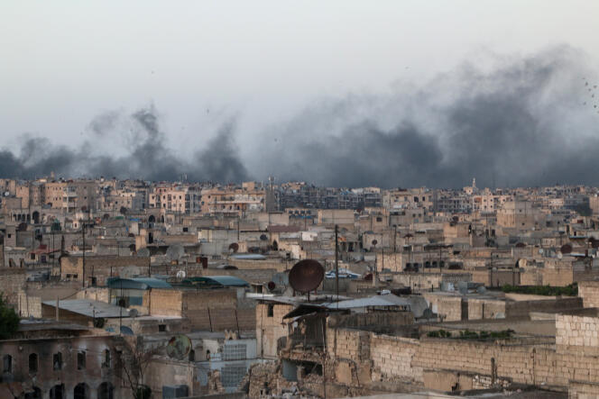 Bombardements à Alep le 29 avril.
