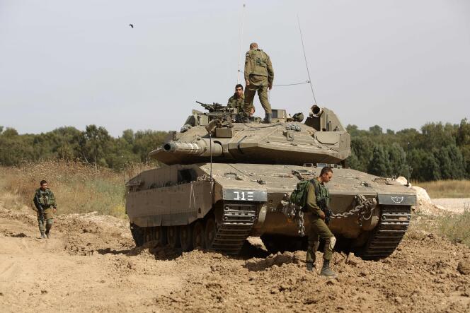 Un char israélien à la frontière gazaouie, le 4 mai.