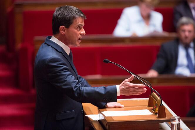 Le premier ministre, Manuel Valls, le 12 mai, à l’Assemblée nationale.