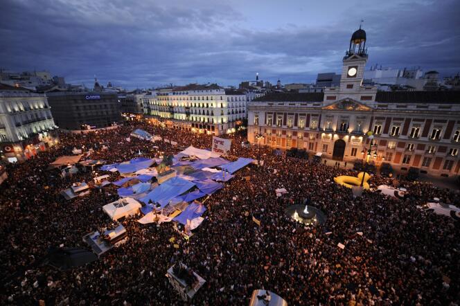 La Puerta del Sol, à Madrid, le 19 mai 2011.