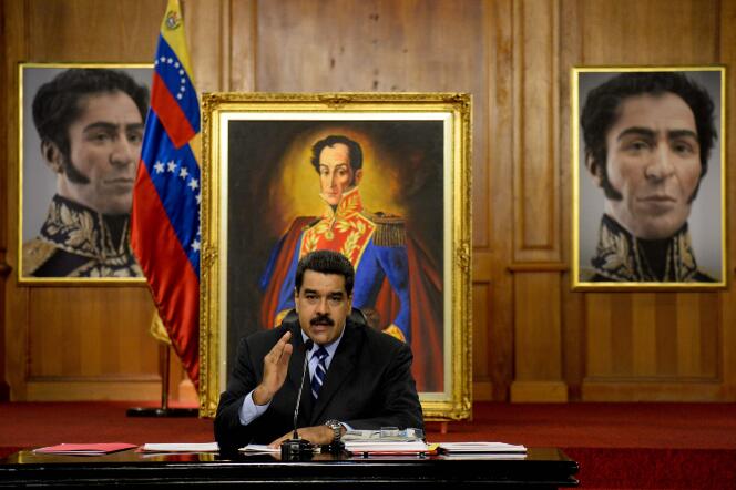 Le président Nicolas Maduro au palais présidentiel le 17 mai à Caracas.