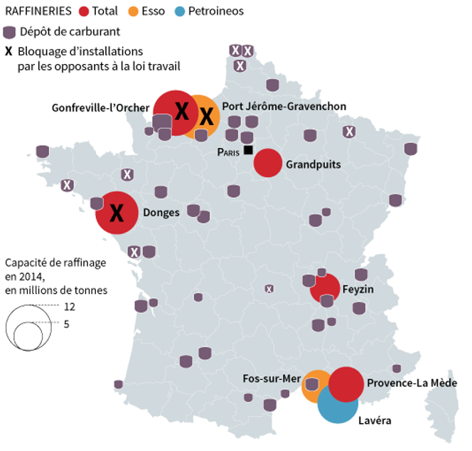 Raffineries, terminal pétrolier, dépôts de carburant : le point sur les ...