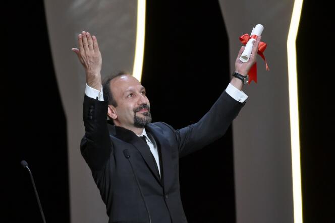 Le réalisateur Asghar Farhadi au 69e Festival de Cannes, le 22 mai 2016.