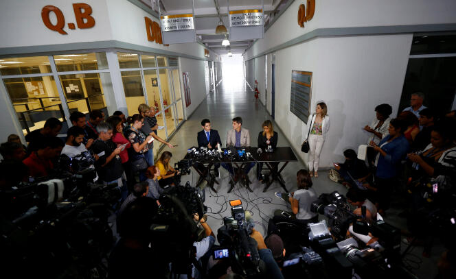 Conférence de presse des enquêteurs sur le viol de l’adolescente, vendredi 27 mai.