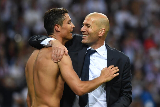 Zinédine Zidane et Cristiano Ronaldo, le 28 mai, à Milan.