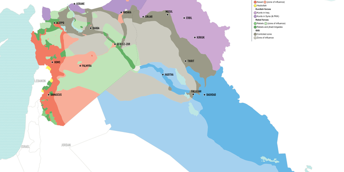 Mapping The War On Isis In Syria And Iraq Since The Establishment Of The Caliphate