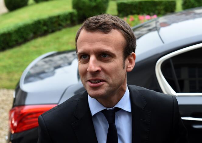 Emmanuel Macron, ministre de l’économie, le 31 mai à Valenciennes (Nord).