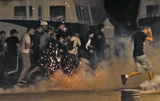 Lors des affrontements, dans la nuit du 11 juin à Marseille.