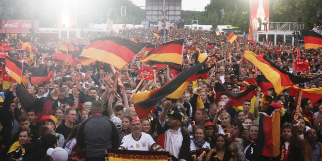 Des supporteurs allemands à Berlin, le 12 juin.