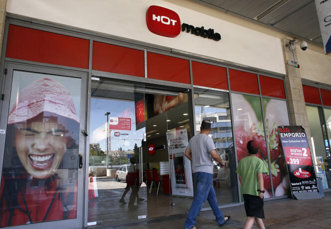 Une boutique Hot Mobile, à Jérusalem