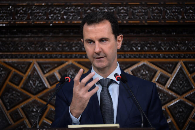 Le président syrien, Bachar al-Assad à Damas, le 7 juin.