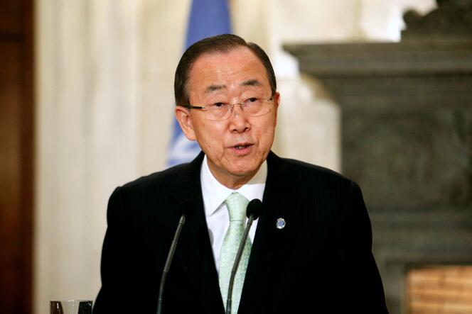 Ban Ki-moon, à Athènes le 18 juin.