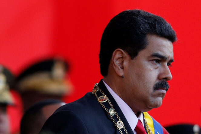Le président du Venezuela Nicolas Maduro lors d’une parade militaire, le 24 juin à Caracas.