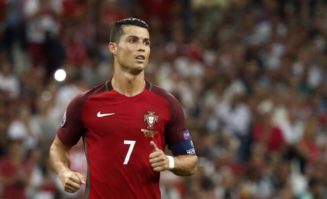 Cristiano Ronaldo lors du quart de finale Portugal-Pologne, le 30 juin, au Stade-Vélodrome, à Marseille.