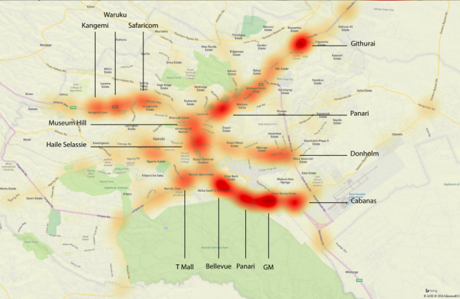 Nairobi Black Spot (Nairobi Accident map)