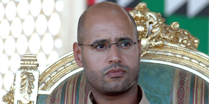Saif Al-Islam lors d’une cérémonie officielle à Gharyan (au Sud de Tripoli), le 18 août 2007.