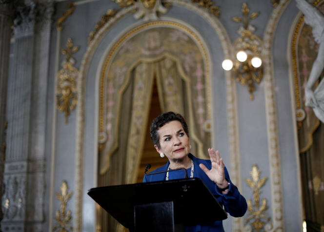 Christiana Figueres lors de l’annonce de sa candidature au poste de secrétaire général des Nations unies, le 7 juillet à San José, au Costa Rica.