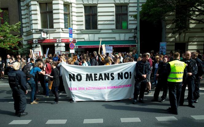 Lors d’une manifestation à Berlin contre les violences sexuelles, en juin 2016.