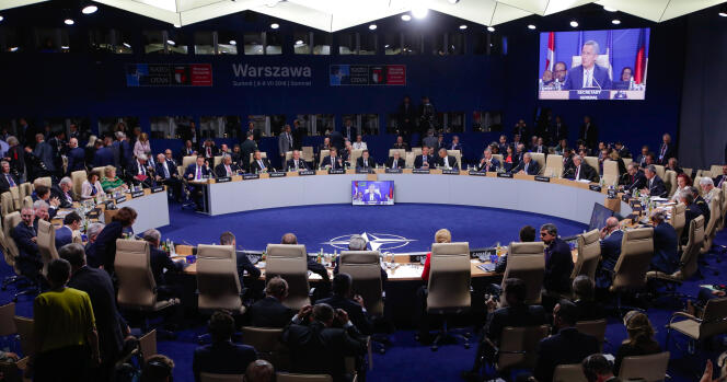 Réunion des chefs d’Etats de l’OTAN au Sommet de Varsovie, le 9 juillet.